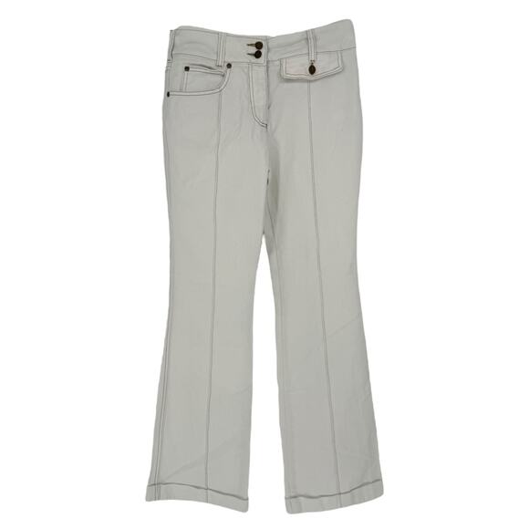 Alexander McQueen Collection White Denim Flare Jeans Women's Size 40 Designer - Picture 1 of 7